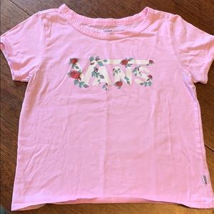 Vans Rose logo graphic tee size small